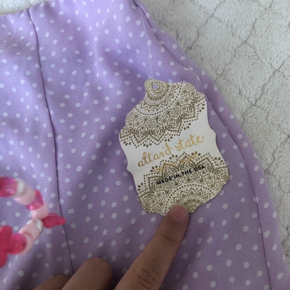 NWT altar’d state polka dot purple mini skirt - Picture 5 of 11